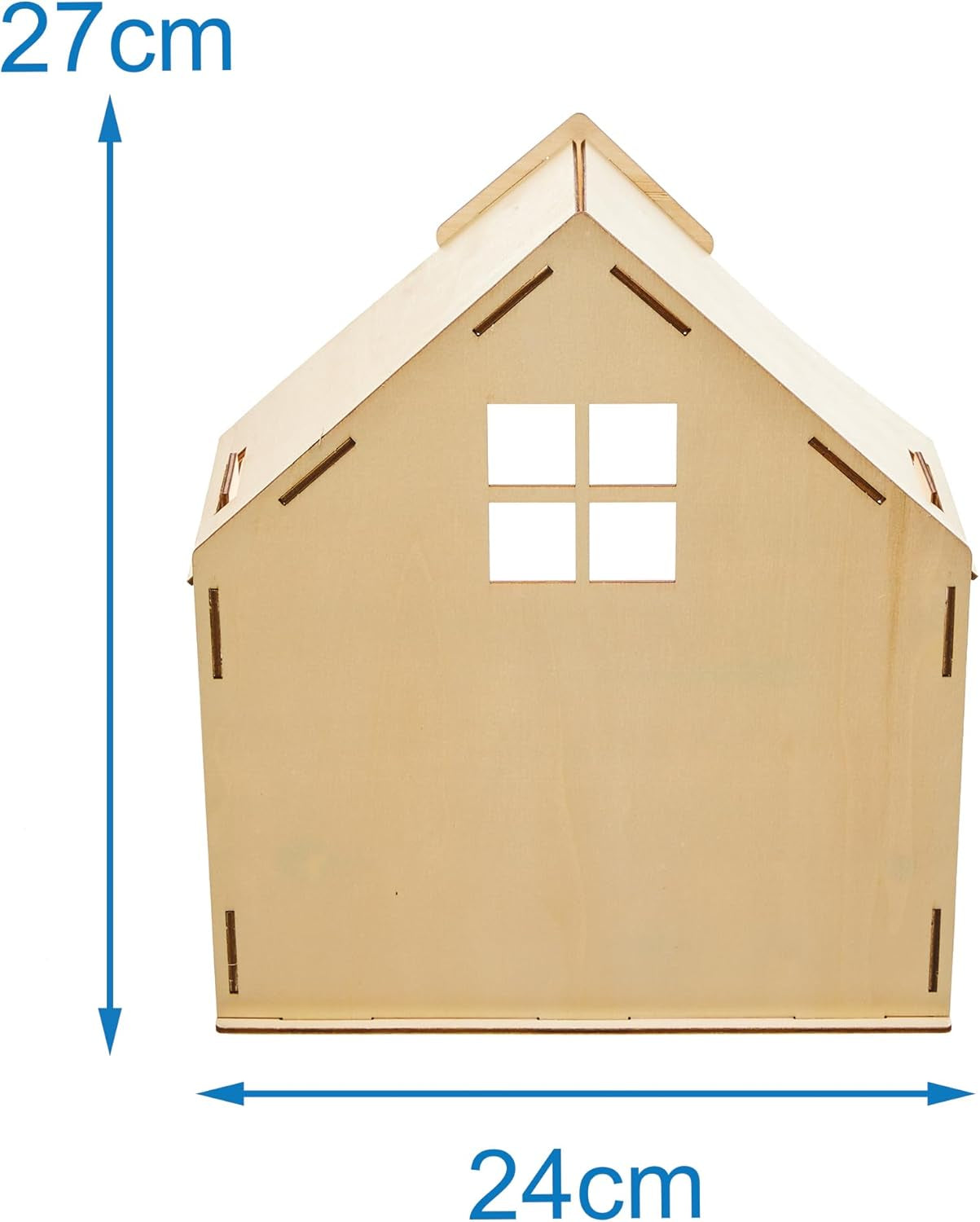 Baker Ross FN199 Bouw je eigen houten poppenhuis - 1-delig poppenhuisbouwpakket voor kinderknutselset