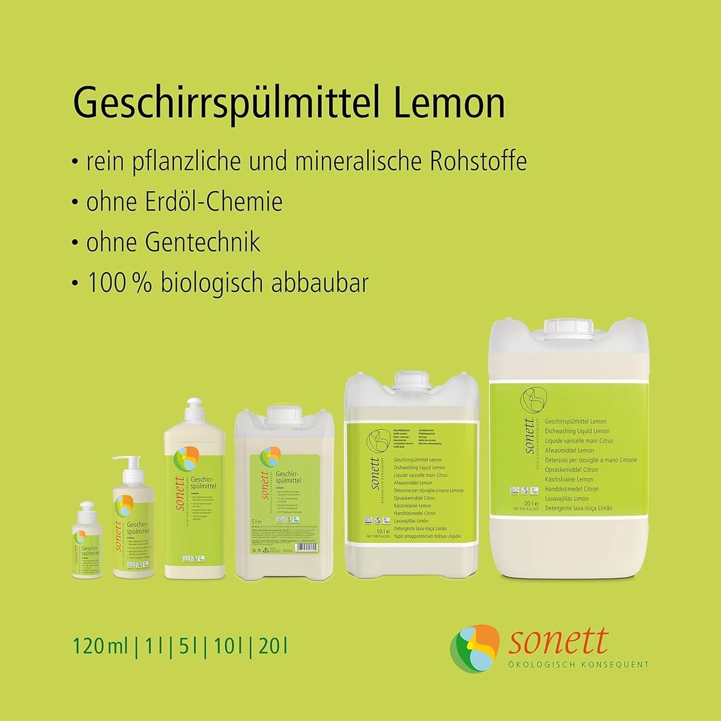 Afwasmiddel Sonett Lemon Keukenwasmiddelen Naty Shop