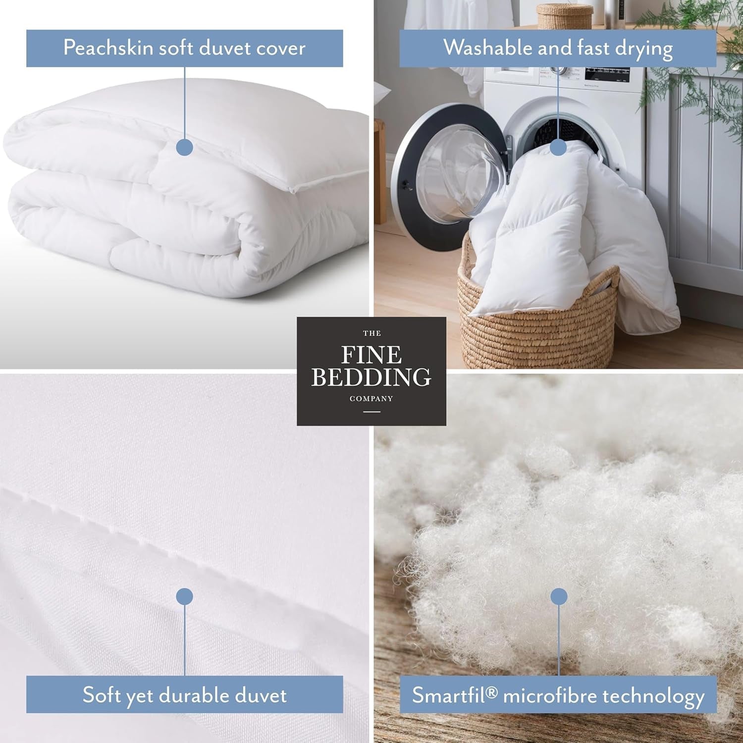 Twin Spundown dekbed 4,5 Tog Lichtgewicht hypoallergeen Warm wasbaar zomerdekbed Tweepersoonsbed Luxe hotelkwaliteit hoes met onze gerecyclede materialen Naty Shop Quilts & Quilts