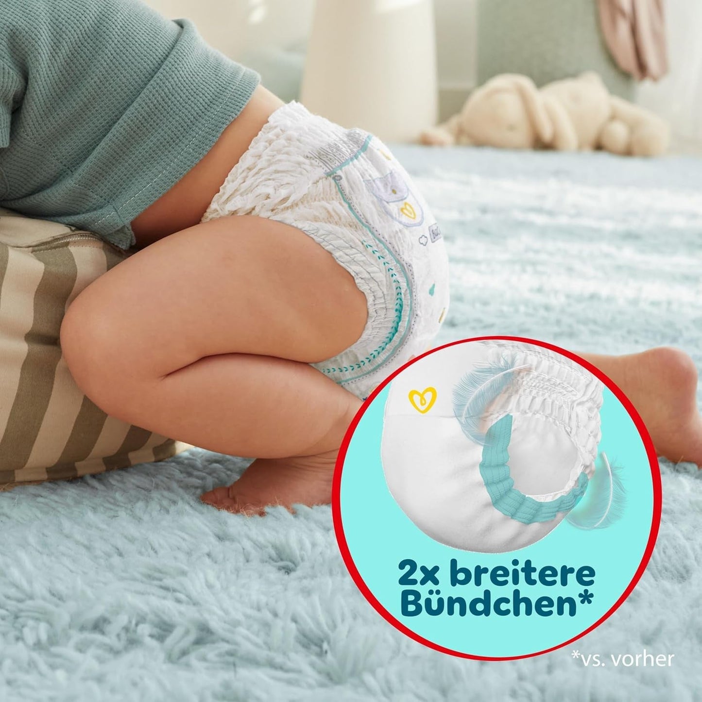 Pampers Premium Protection Pants Größe 6, 78 Windeln, 13kg-19kg, Mit 360° Fitform, 2x gebreide bundels voor Komfort & Schutz + 10 Stück Pampers Aqua Baby-Weuchttücher enthalten