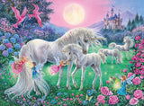 Ravensburger kinderpuzzel - 13670 Eenhoorns in het maanlicht - Eenhoorn lichtpuzzel voor kinderen 6+ 100 stukjes in XXL-formaat, licht op in het donker Puzzel Naty Shop