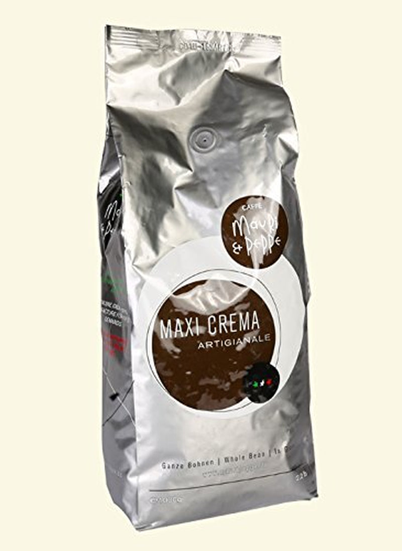 Maxi Crema 1000 g hele koffiebonen - Origineel Italiaans braadmeesterschap voor de hoogste eisen! Koffie, cappuccino, espresso, latte macchiato