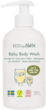 Eco by Naty, douchegel voor kinderen, biologische plantaardige ingrediënten met 0% geur, hypoallergeen en dermatologisch getest, fles van 200 ml Kinderen - Bad- en huidverzorging Naty Shop Standaard titel