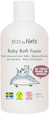 Eco by Naty, badschuim voor kinderen, biologische plantaardige ingrediënten met 0% geur, hypoallergeen en dermatologisch getest, fles van 200 ml Kinderen - Bad- en huidverzorging Naty Shop Standaard titel