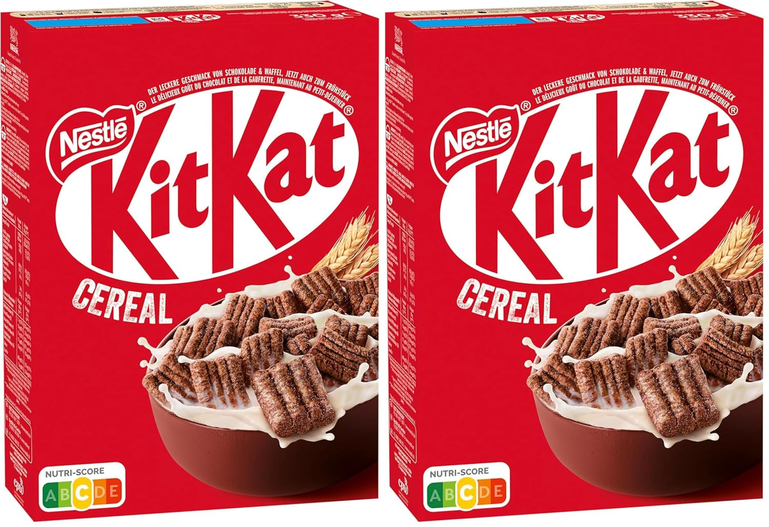 Nestlé Cereal, knapperige ontbijtgranen met typische wafel en heerlijke chocolade, 1 pakje (1 x 330 g)