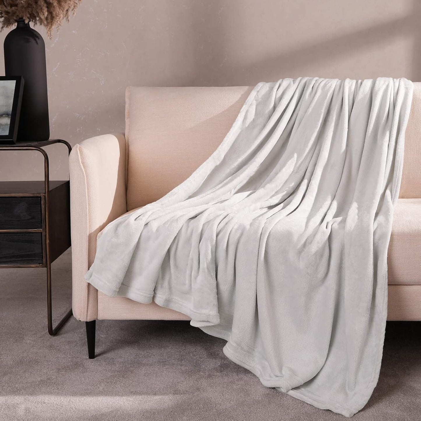 Brentford's ultrazachte fleece sprei, zilvergrijs, groot tweepersoonsbed - 150 x 200 cm bedden en dekens Beuche den Brentfords-Store