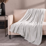 Brentford's ultrazachte fleece sprei, zilvergrijs, groot tweepersoonsbed - 150 x 200 cm bedden en dekens Beuche den Brentfords-Store
