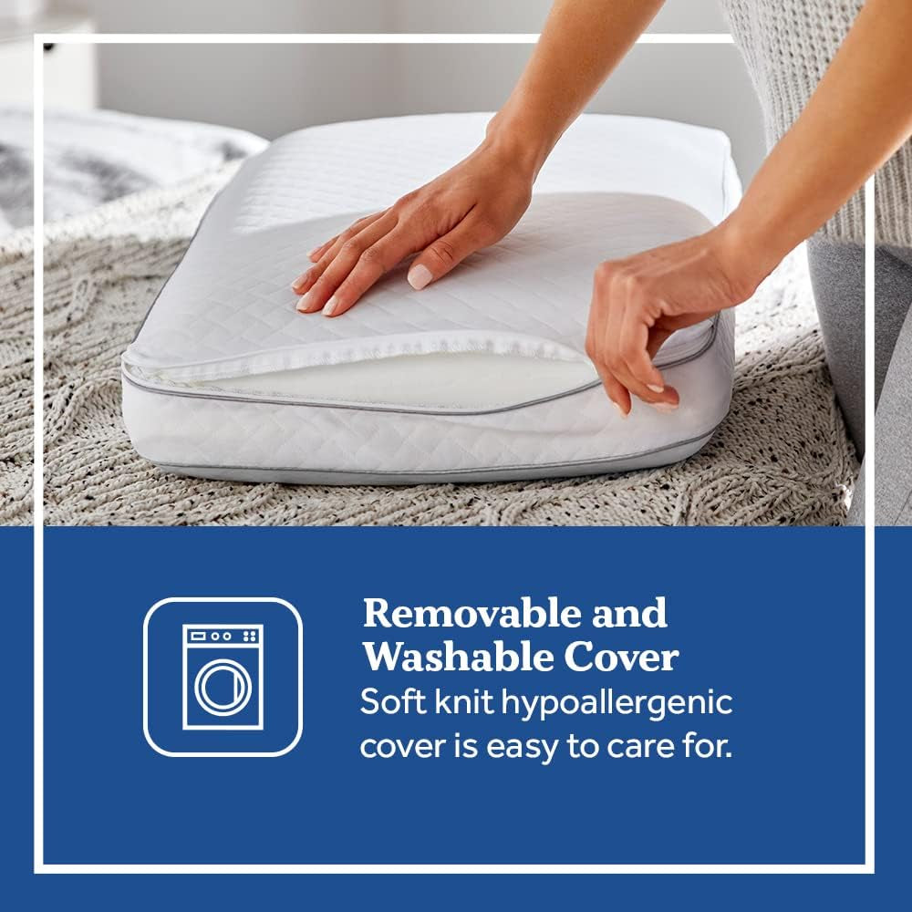 Sealy Essentials Memory Foam Kussen Standaard Wit 2-delig Naty Shop Standaard Kussens