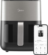 Midea Heteluchtfriteuse 2L, 1150W Airfryer, olievrij, Heteluchtfriteuse, Automatische uitschakelfunctie Huishoudelijke apparaten Naty Shop 6L