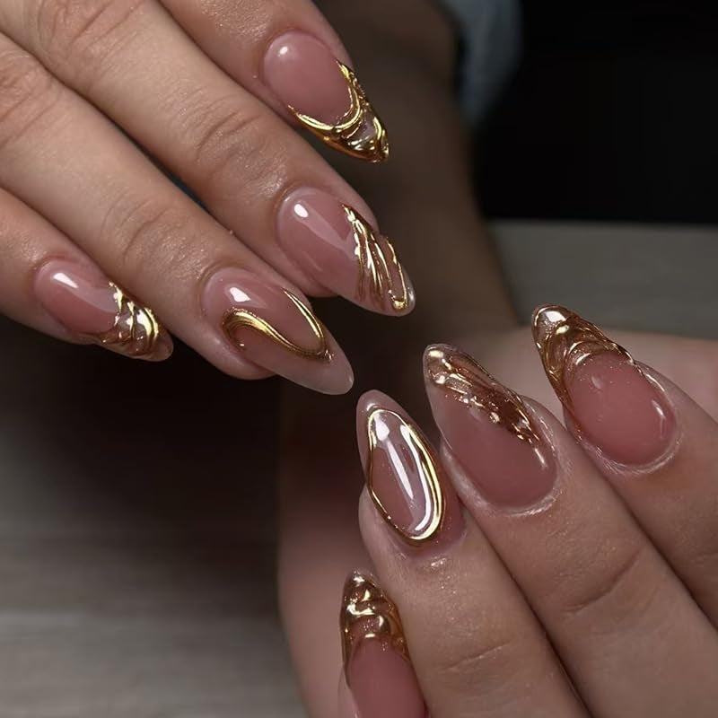 Moonglow korte magnetische kunstnagels, roze amandelrood gradiënt glitter kattenoog met lijm, roze rode ombre glitter fototherapie kunstnagels voor dames en meisjes