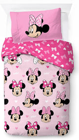 Beddengoed voor kinderen, Disney figuren, 100% katoen Beddengoed - kinderen Naty Shop Roze - Minnie Mouse 135X200/50X70 (2-delig)