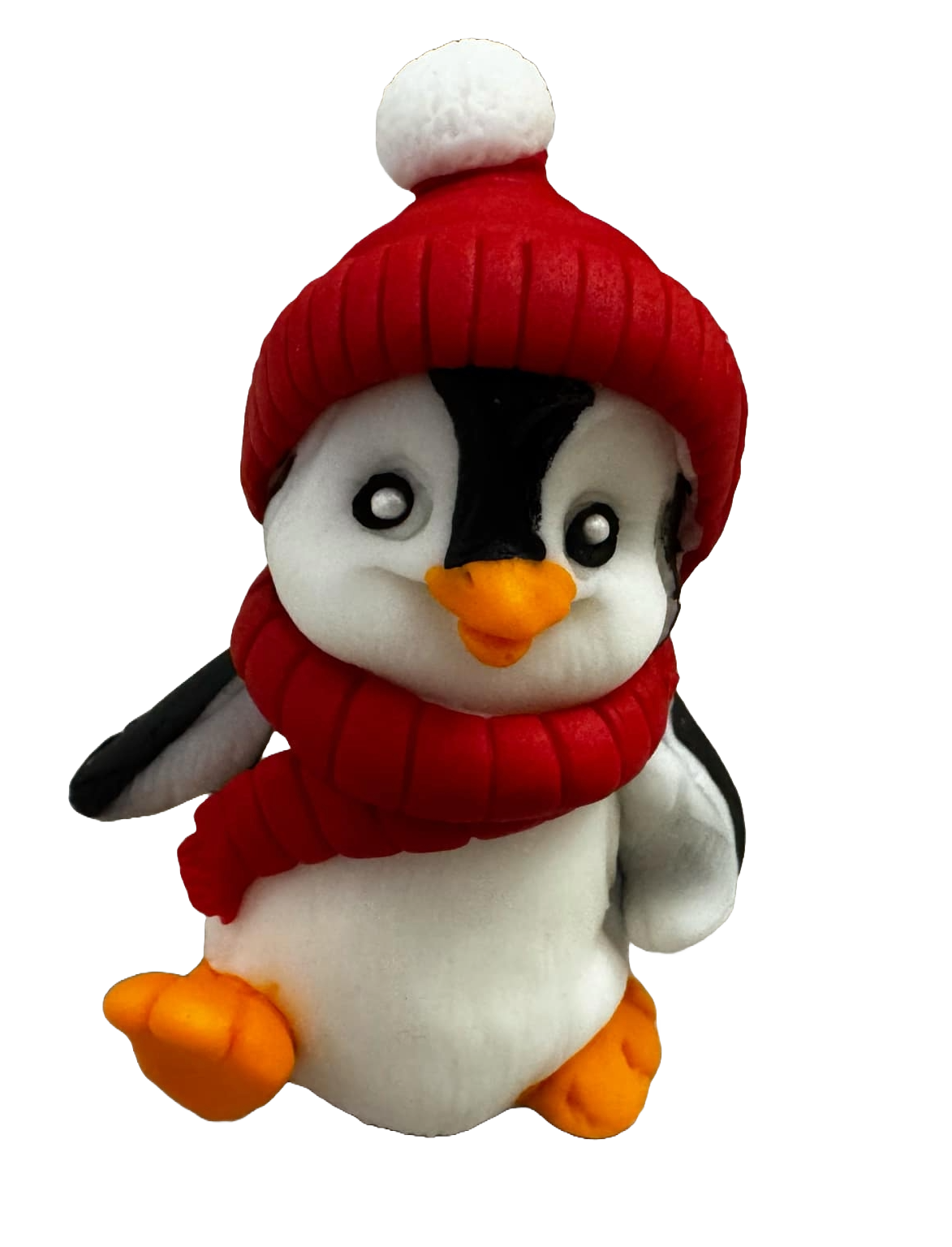 Eetbare suikerdecoratie, Winterpinguïn Suikerpastadecoraties Naty Shop