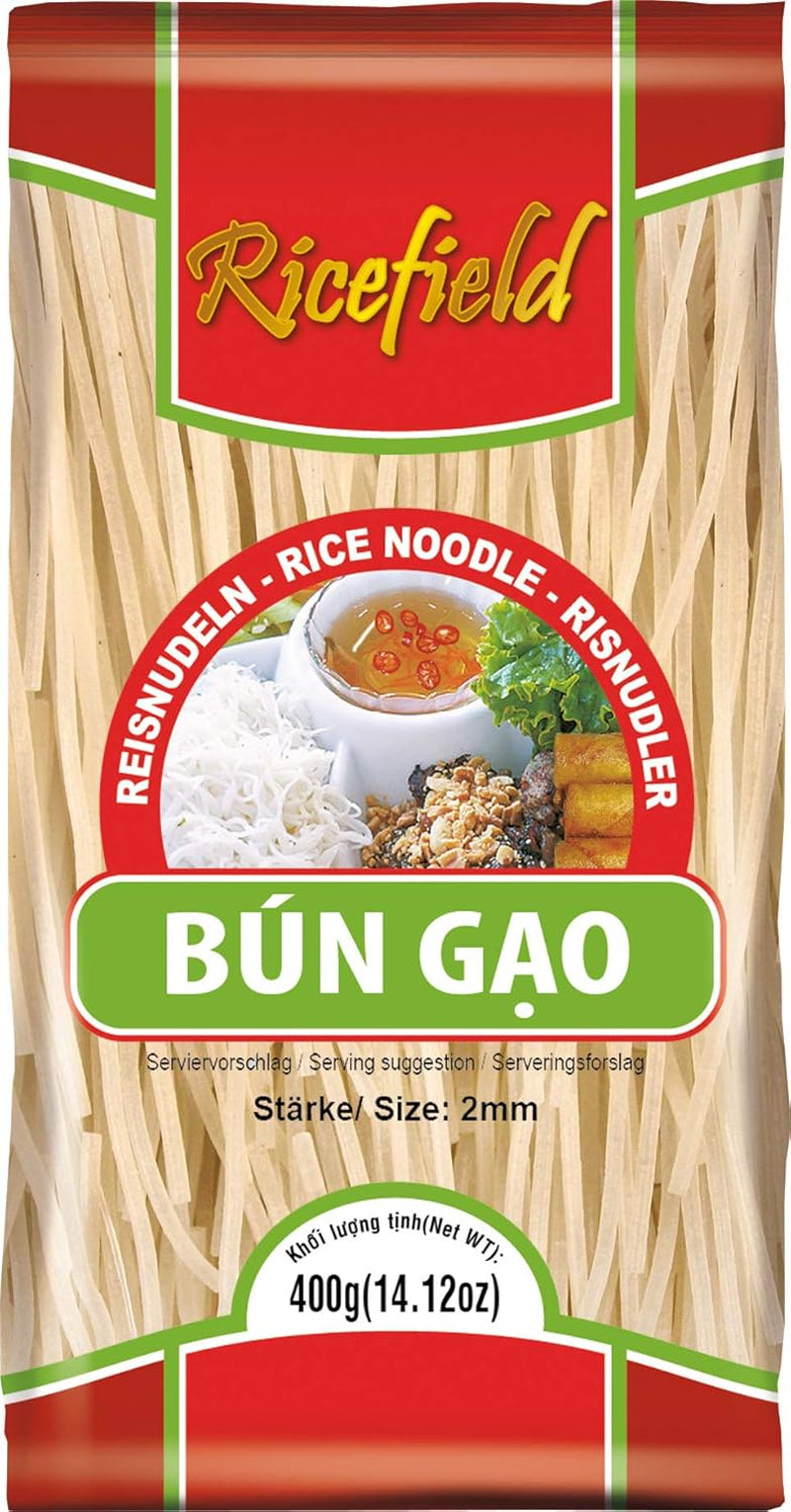 Rijstveldrijstnoedels, vermicelli, 2 mm, Bun Gao (1 x 400 g)
