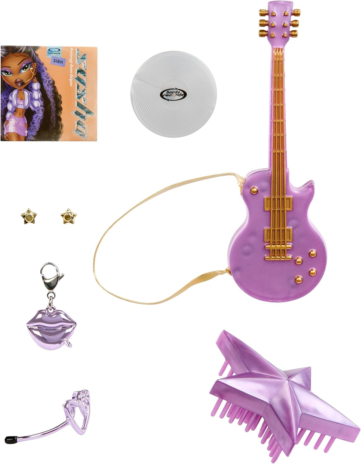 BRATZ Pop Starz Sasha – Modepop met sleutelhanger, outfit en muzikale accessoires om te verzamelen