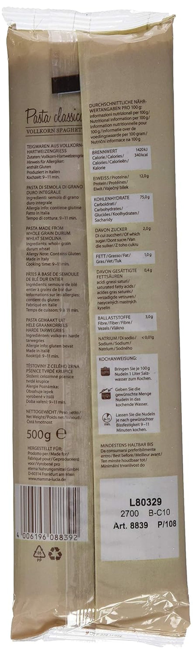 Spaghetti hele pasta, 500 g