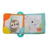 Heldere Starts, Bijten & Lezen, Rammelaar Doek Boek Grijpspeeltje en Stof Dierenprentenboek, Rammelaarboek, Bijtring, Kalmerend Tandvlees, Speelgoed voor baby's en peuters Babyspeelgoed van 3 maanden Naty Shop