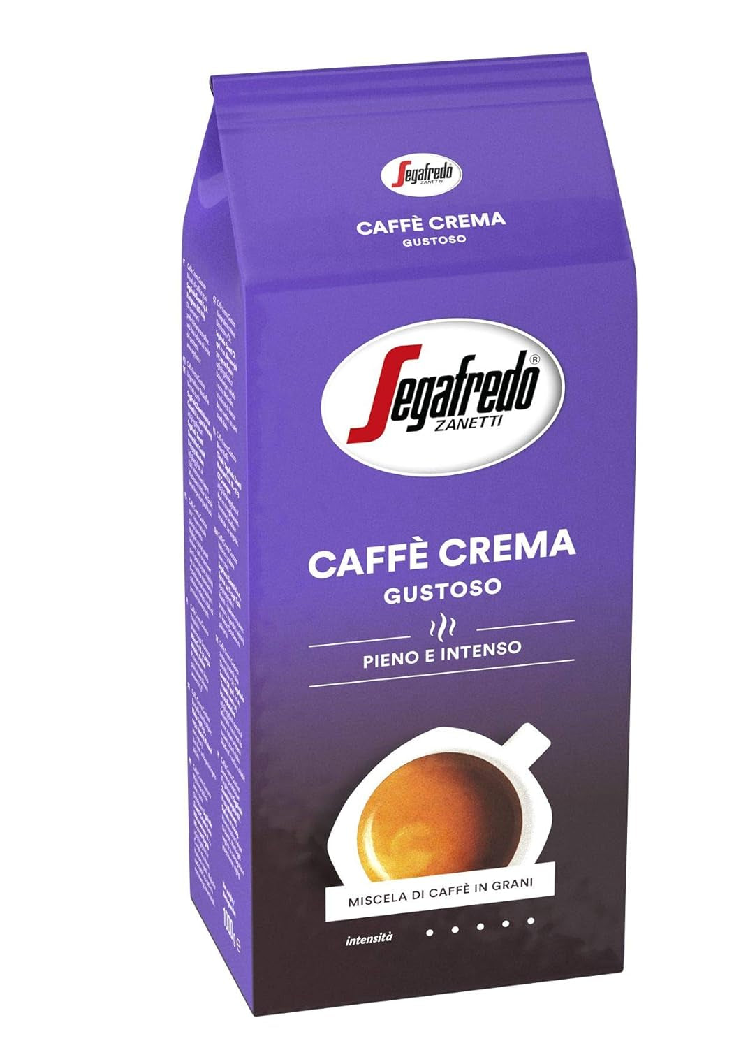 Segafredo Zanetti Caffè Crema Gustoso - Hele Boon (Pak van 1 kg) - Geschikt voor Caffè Crema - Lang en donker gebrande koffiebonen, volle en intense smaak (Pak van 2)