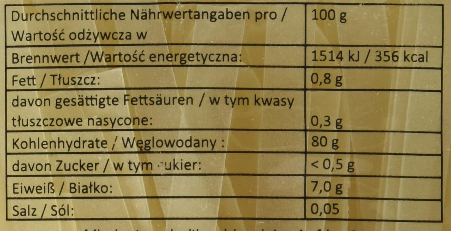 Rijstnoedels - Thaise, 10 mm brede rijstnoedels, gemaakt van rijstmeel - 17 x 400 g
