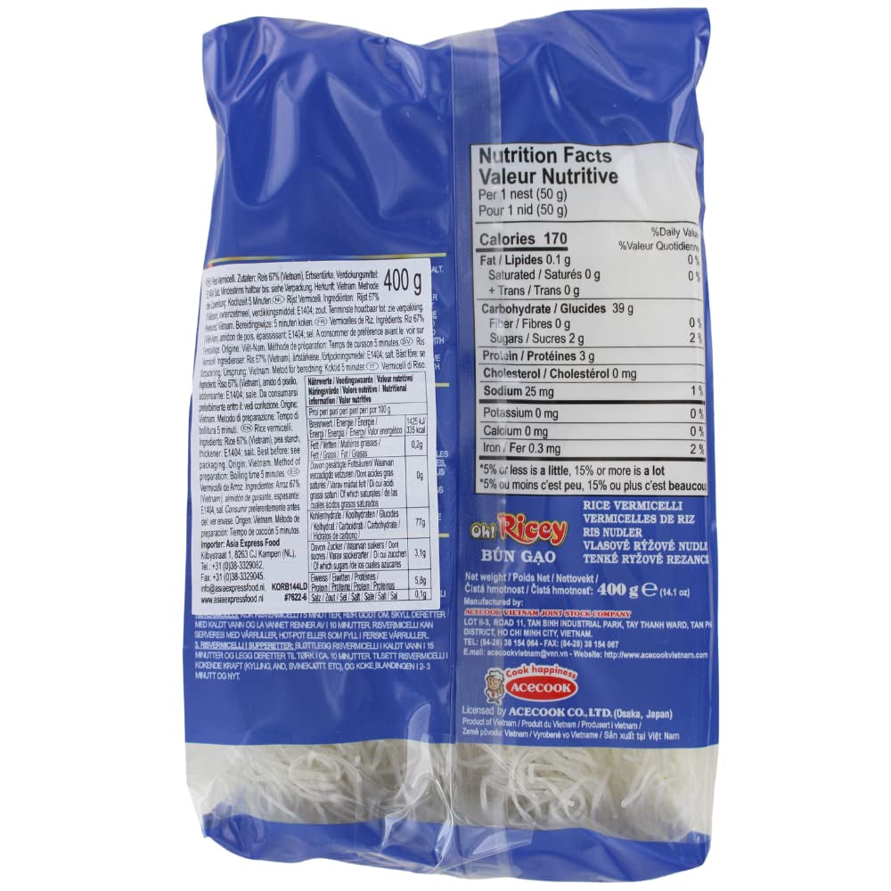 ACECOOK - OF Rijstvermicelli - (1 X 400 GR)