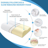 Findigit Gezondheidskussen, Memory Foam Kussen, Orthopedisch Neksteunkussen voor Zij- en Rugslapers, Ergonomisch Cervicaal Wervelkolomkussen (60 X 35 X 11/9cm) Cervicale Orthopedische Kussens Naty Shop