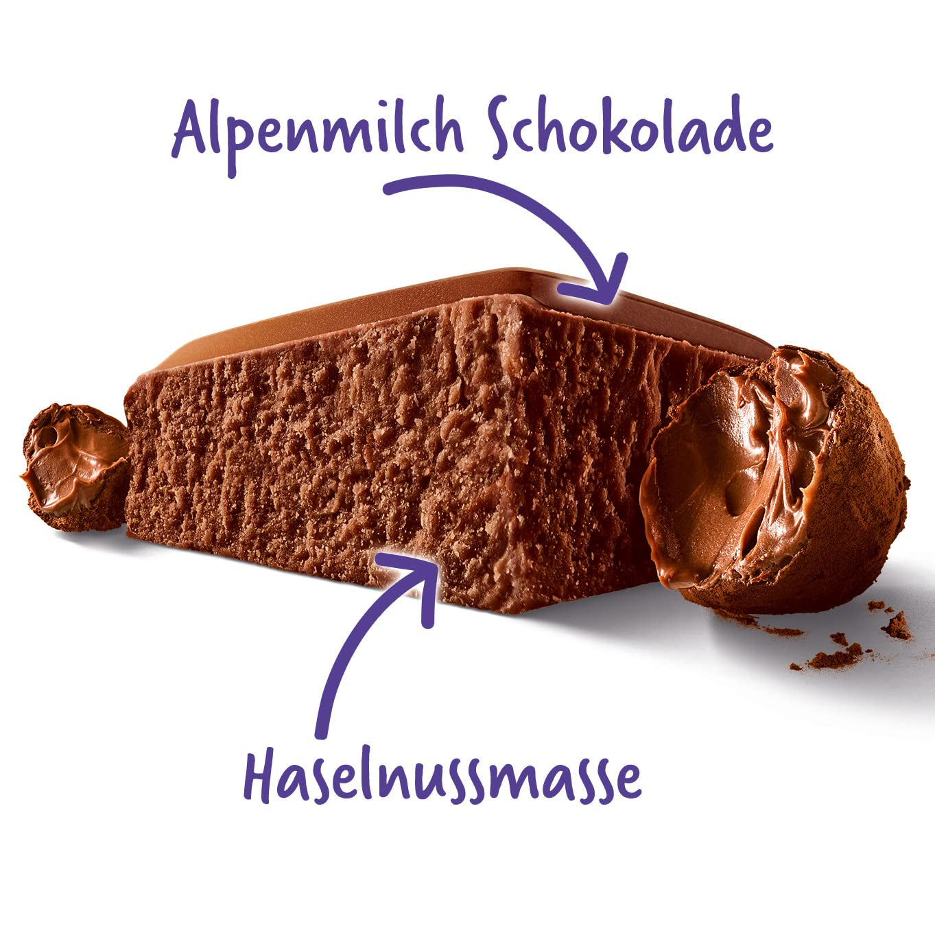 Milka MMMAX Noisette – Alpenmelkchocolade met een delicate en romige hazelnootvulling – 250g