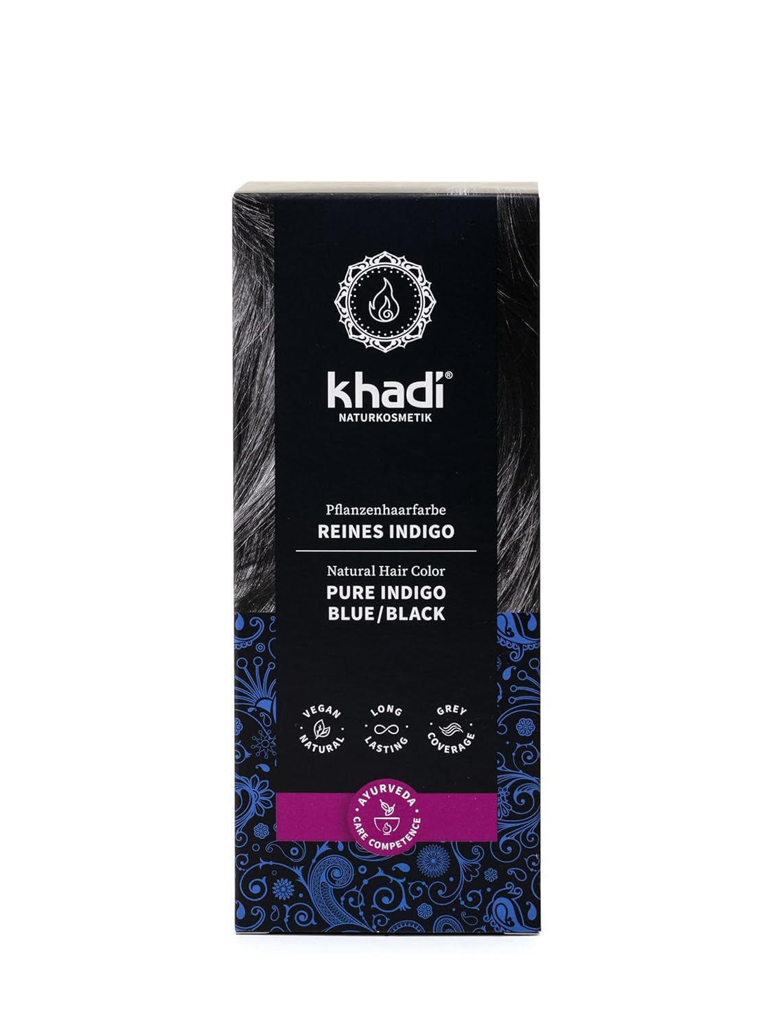 khadi GOLDBRAUN Kruidenhaarkleur Helder amber tot zacht en glanzend goudbruin Haarkleur 100% natuurlijke kruidenhaarkleur Natuurlijke en veganistische gecertificeerde natuurlijke cosmetica 100 g Naty Shop Pure Indigo Haarverf 100G (1 pakket) Enkel