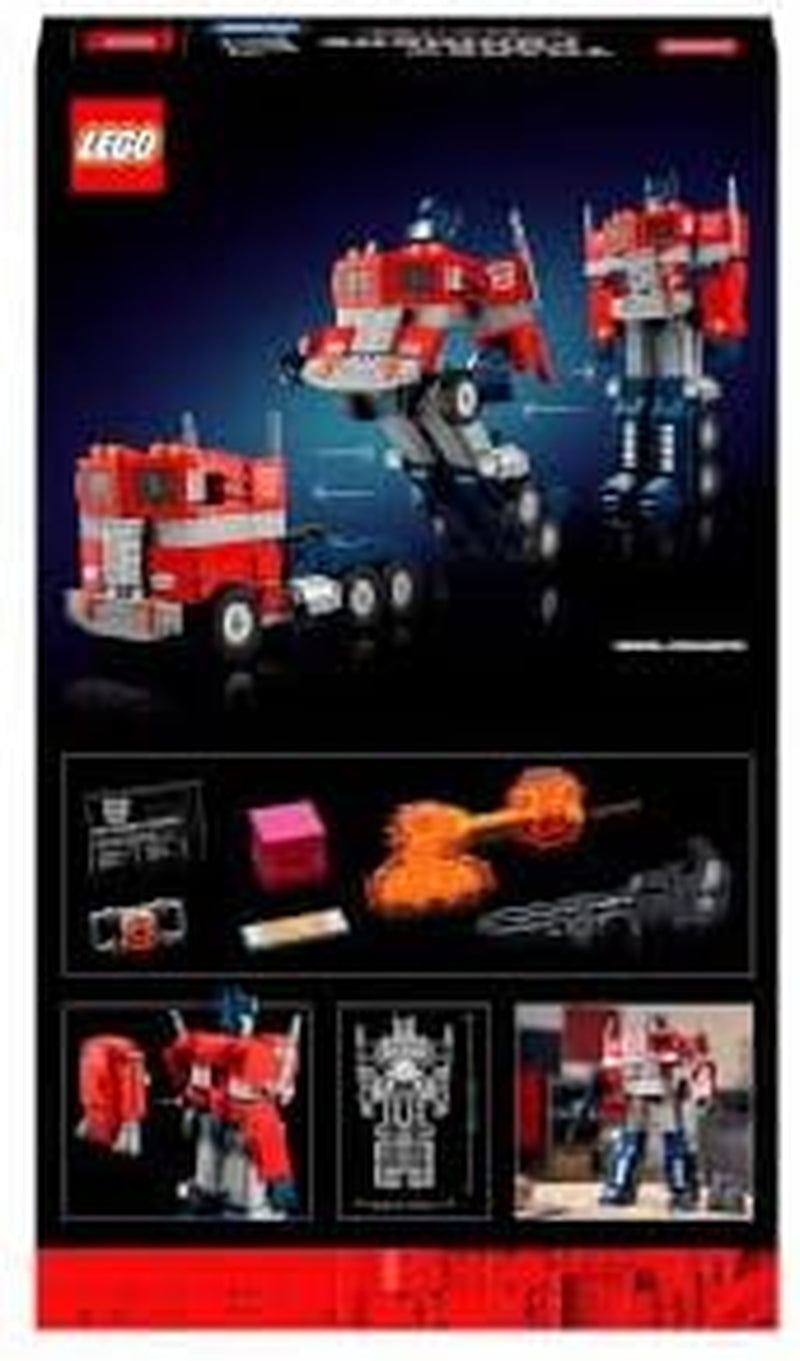 LEGO 10302 Icons Optimus Prime Set, 2-in-1 robotfiguur en modeltruck, Transformers speelgoedmodelset voor volwassenen, verjaardags- of kerstcadeau voor mannen, vrouwen, haar en hem Bouwsets Besuche in LEGO-Store