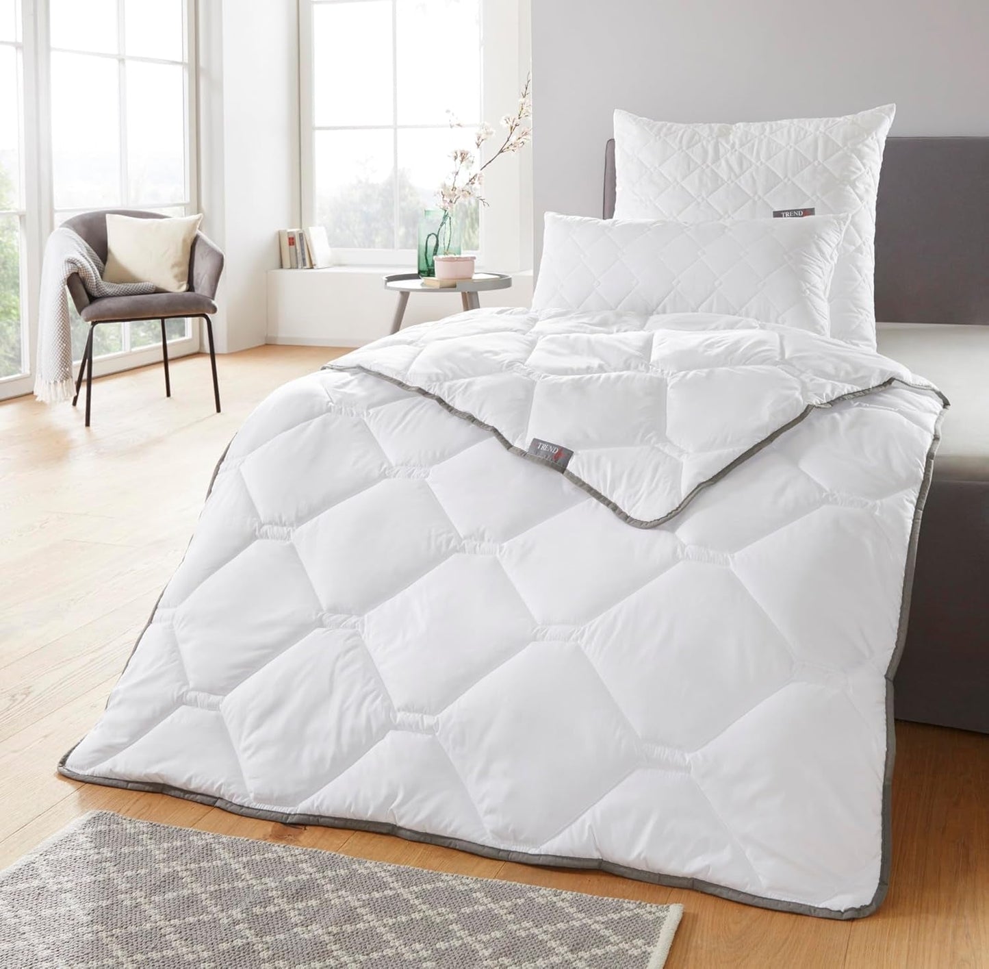 Badenia Trendline Micro-kookbestendig, lichtgewicht dekbed voor de zomer, machinewasbaar tot 95 graden, 135 x 200 cm, Oeko-Tex gecertificeerd, Made in Germany Quilts en Quilts Naty Shop