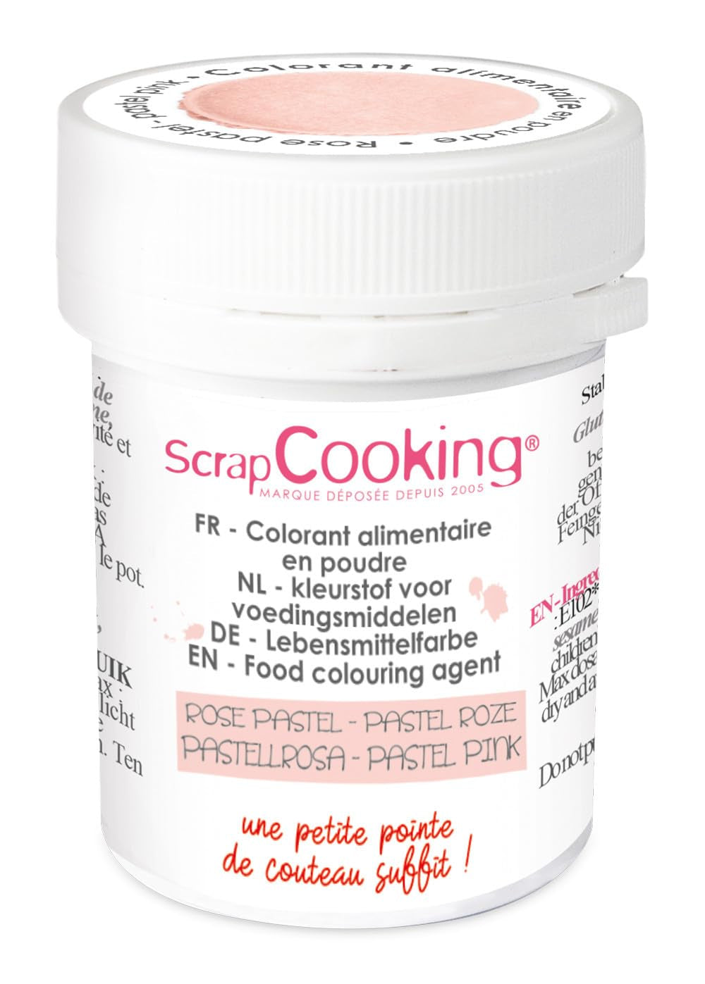 Scrapcooking - Pastelroze kunstkleurpoeder 5 g