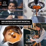KING'S COFFEE - AMESTEC RS ESPRESSO - 1 kg sterke en aromatische koffiebonen - koffie met een lage zuurgraad - koffie met hele bonen - kleine batchbranding uit Italië - espressobonen voor volautomatische machines en portafiltermachines