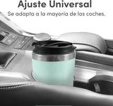 EHC113M# Compact persoonlijk filter-espressoapparaat voor één portie met roestvrijstalen thermische reismok aan de binnenkant van gemalen koffie, herbruikbaar filter mintgroen 400 ml