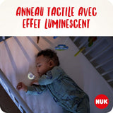 NUK Star Night & Day Babyfopspeen 0-6 maanden Glow in the Dark BPA-vrij siliconen roze kat 2 stuks