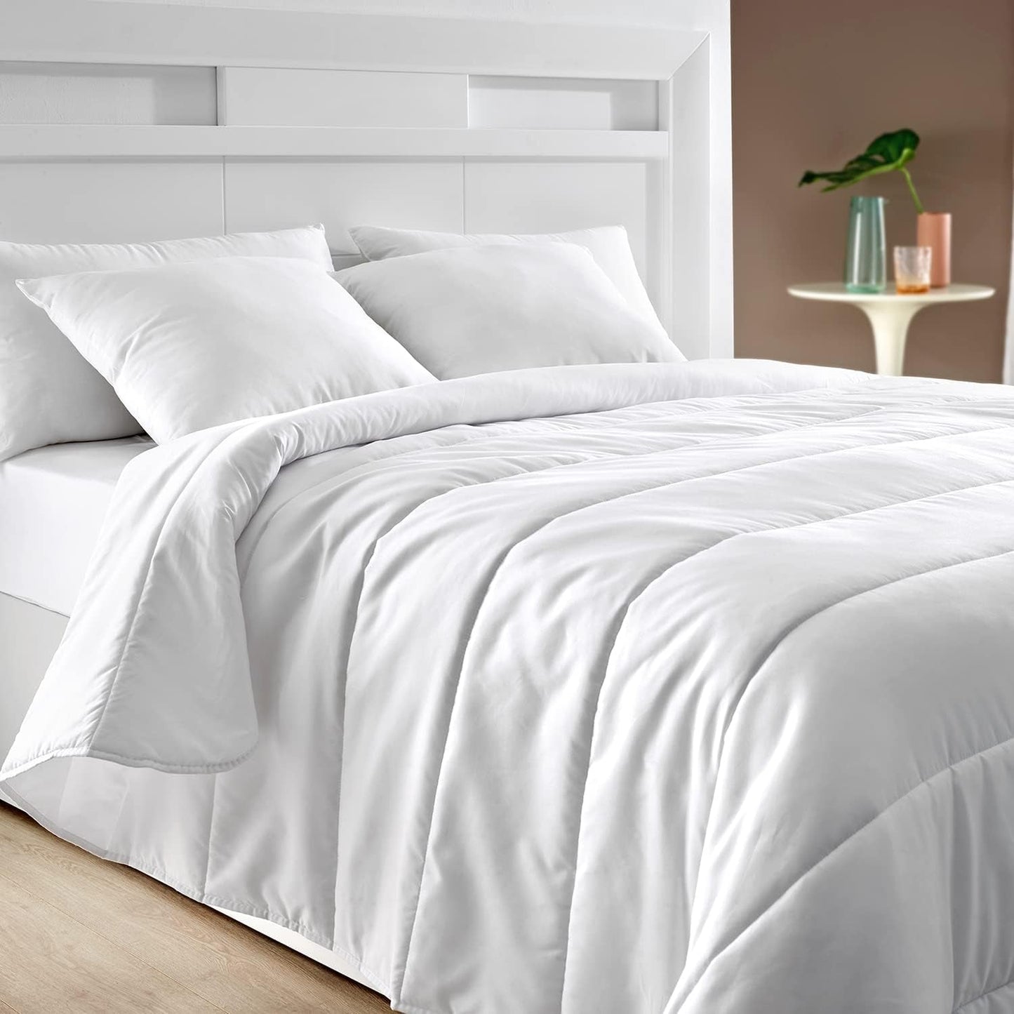 Pikolin Home dekbed, vezel, wit, Bed 135/140-220 X 220 Cm, 2 dekbedden en dekbedden Naty Shop