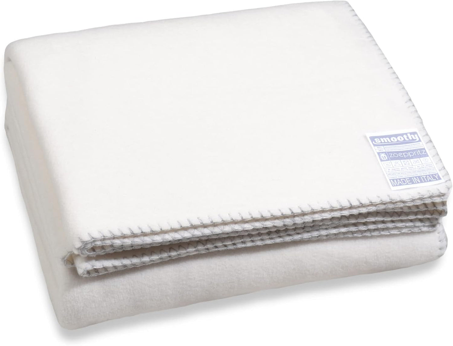 Zoeppritz sinds 1828 Smoothy fleecedeken - Fluffy comfortabele polar fleece deken - Veganistisch - 140X190Cm - 010 Off-White, 010 Offwhite Zoeppritz Since 1828 Bedden en dekbedden Lichtwit 140X190Cm
