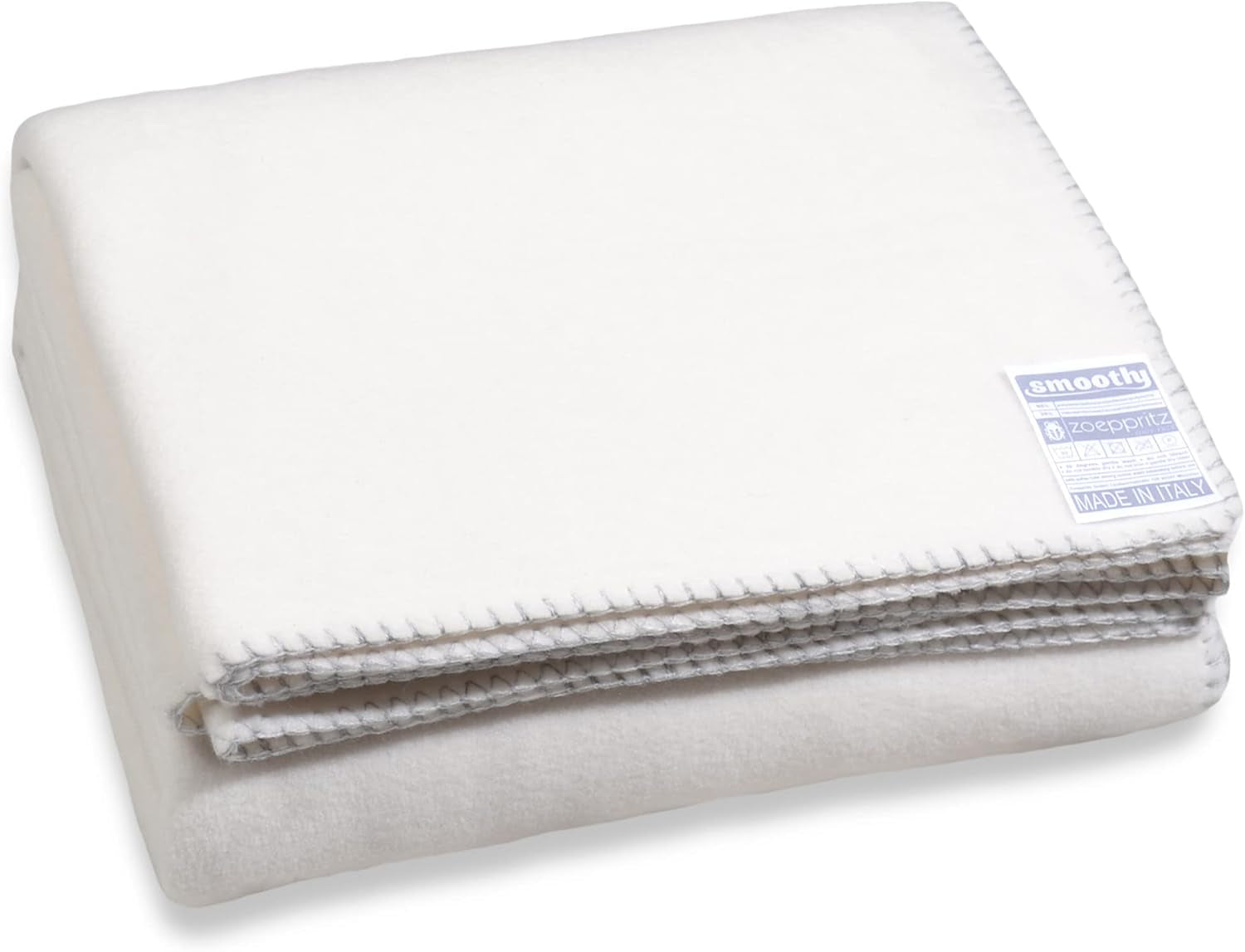 Zoeppritz sinds 1828 Smoothy fleecedeken - Fluffy comfortabele polar fleece deken - Veganistisch - 140X190Cm - 010 Off-White, 010 Offwhite Zoeppritz Since 1828 Bedden en dekbedden Lichtwit 140X190Cm