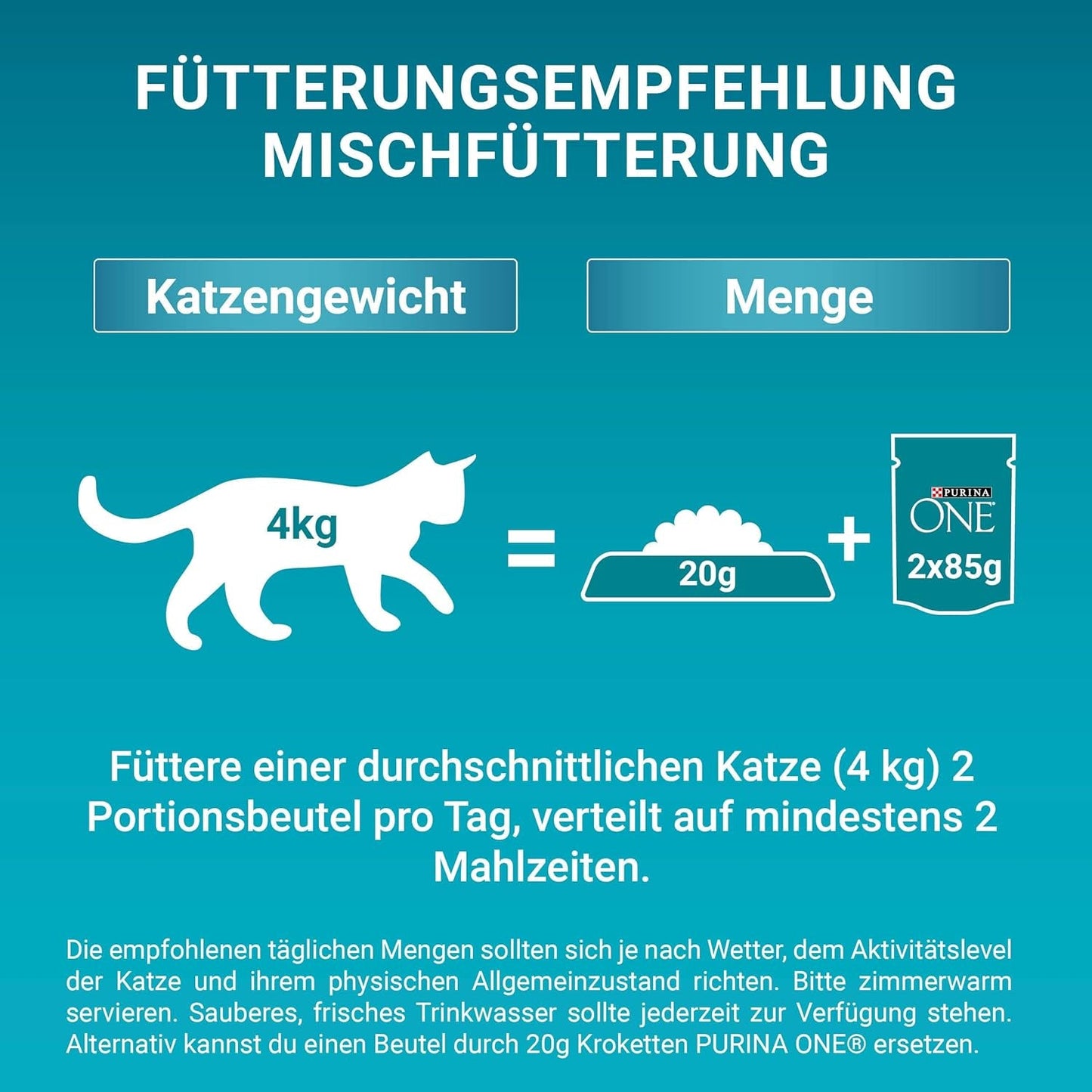 PURINA ONE Senior 7+ nat kattenvoer, malse stukjes in kippensaus, verpakking van 26 (26 x 85 g)