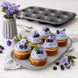 Zenker 12Er Muffinform Energy, Premium-Backform, Für Köstliche Kuchen, Verkürzt Die Backzeit Um Bis Zu 20% (Farbe: Silber/Anthrazit), Menge: 1 Stück, Hellgrau Und Dunkelgrau Vormen en bakplaten Naty Shop