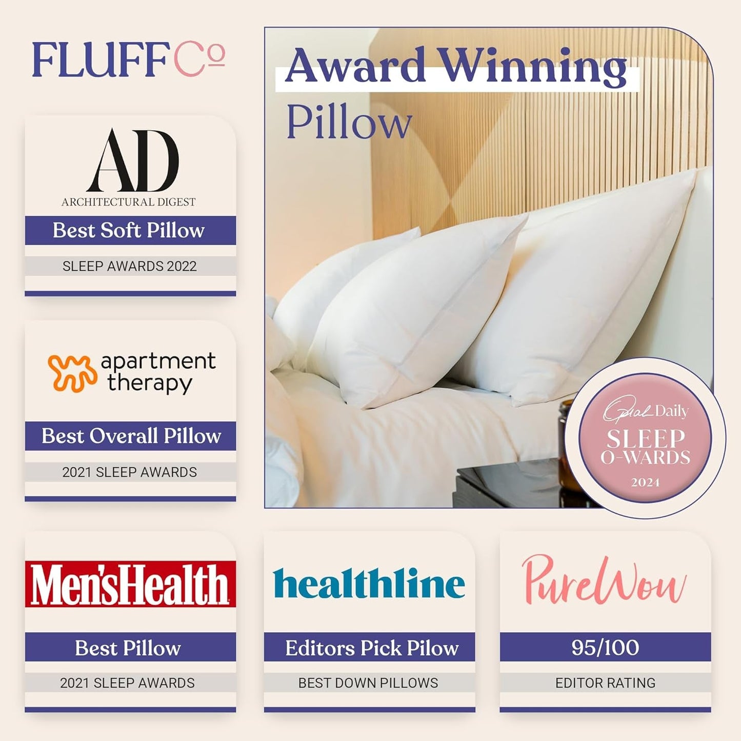 Fluffco Donzen Alternatief Kussen Standaard Kussen Voor Slapen Queen Kussen Bedkussen Zijslaper Kussen Koelkussen Hotelkussen Nekkussen Reiskussen (Standaard Stevig) Standaard Kussens Naty Shop