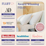 Fluffco Donzen Alternatief Kussen Standaard Kussen Voor Slapen Queen Kussen Bedkussen Zijslaper Kussen Koelkussen Hotelkussen Nekkussen Reiskussen (Standaard Stevig) Standaard Kussens Naty Shop