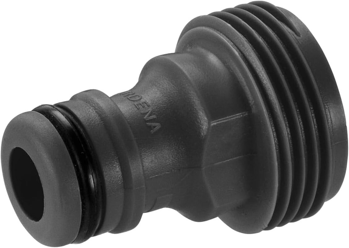 Adapter voor Gardena-apparaten: Aansluiting op het originele Gardena-systeem voor bewateringsapparaten met binnendraad, geschikt voor 26,5 mm draad (G 3/4"), in doos (2921-20), Zwart
