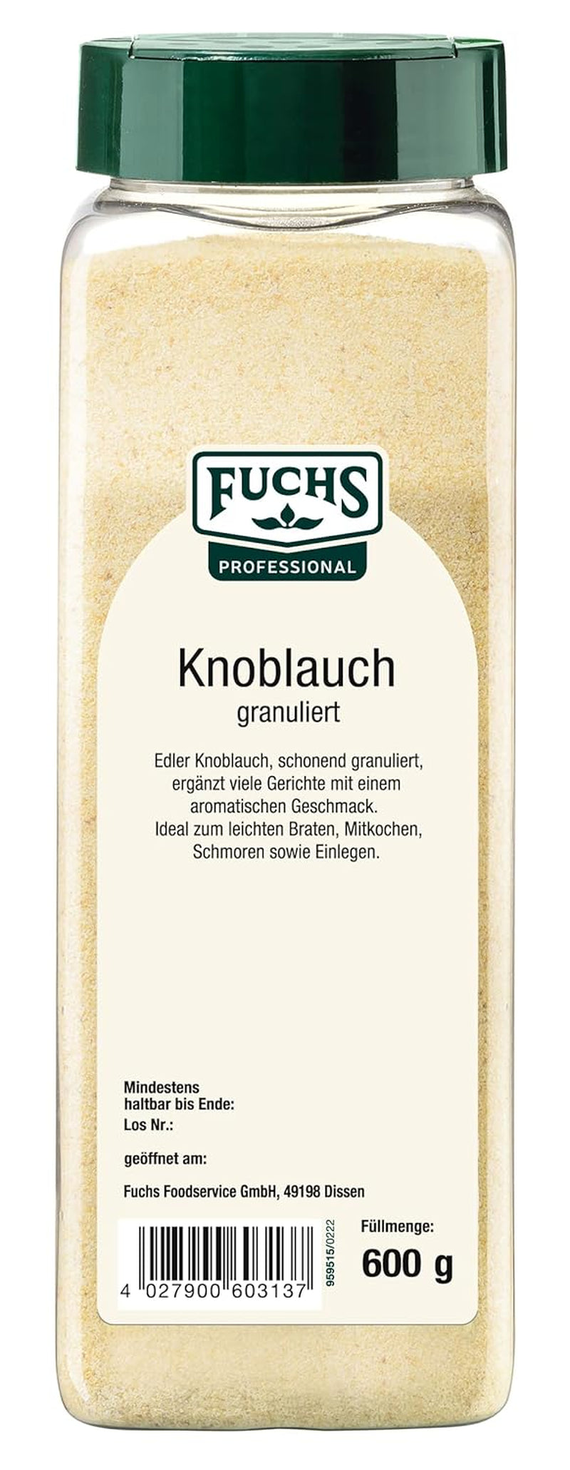 Fuchs Gewürze Knoblauch gegranuleerd, 600 g