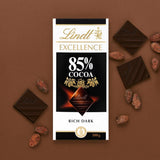 Lindt-chocolade | Reep EXCELLENCE 85% Cacao | 100g | Extra pure chocolade | Veganistische chocoladereep