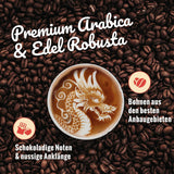 BLANK ROAST - Barista Tattoo Espresso - 1000g - in de lange tijd trommel-röstverfahren geröstet - Bohnen aus den besten Anbaugebieten - Premium Arabica & Edel Robusta - schokoladig & nussig - säurearm