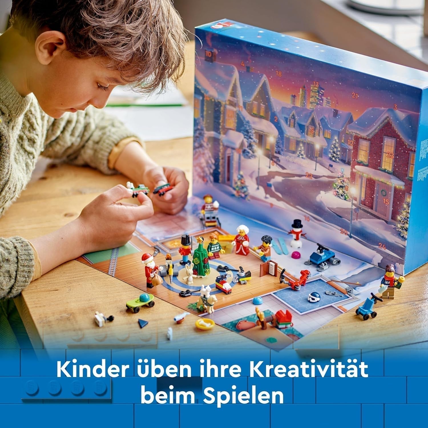 LEGO City Adventskalender 2024, Adventscadeau voor kinderen vanaf 5 jaar, 24 verrassingen, minifiguren in kerstoverall, Kerstman en mevrouw de Kerstman, Kerstcadeau 60436 Bouwsets Besuche den LEGO-Store
