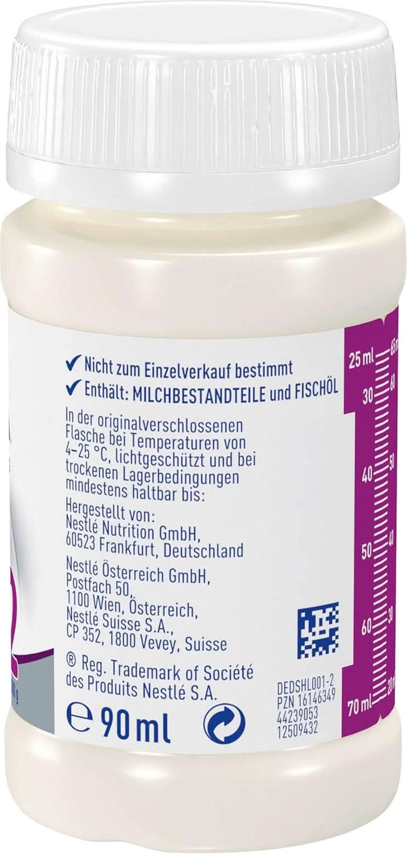 Voeding voor premature baby's BEBA Niveau 2, Speciale voeding voor premature baby's en pasgeborenen met een laag gewicht, klaar om te drinken, verpakking van 32 (32 x 90 ml) Naty Shop