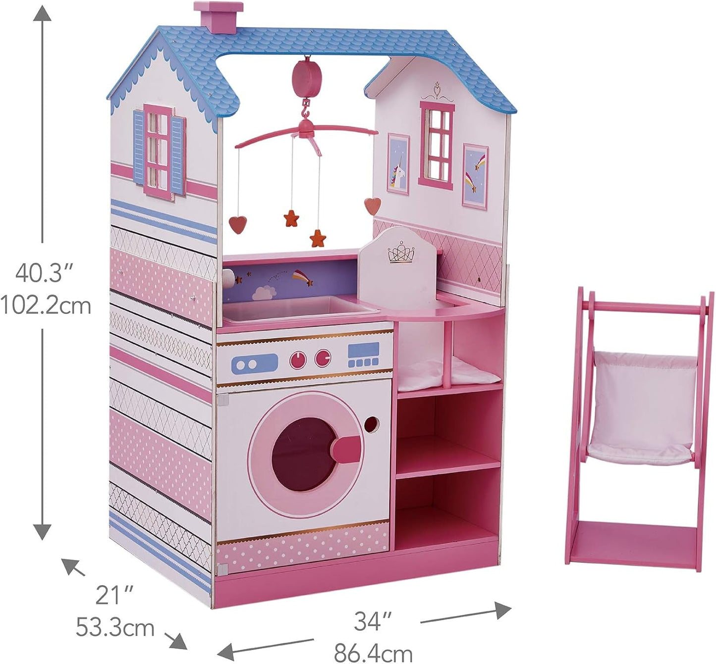 Olivia's Little World Teamson Kids houten poppen, 45 cm, dubbelzijdig, voor kinderen TD-11460W