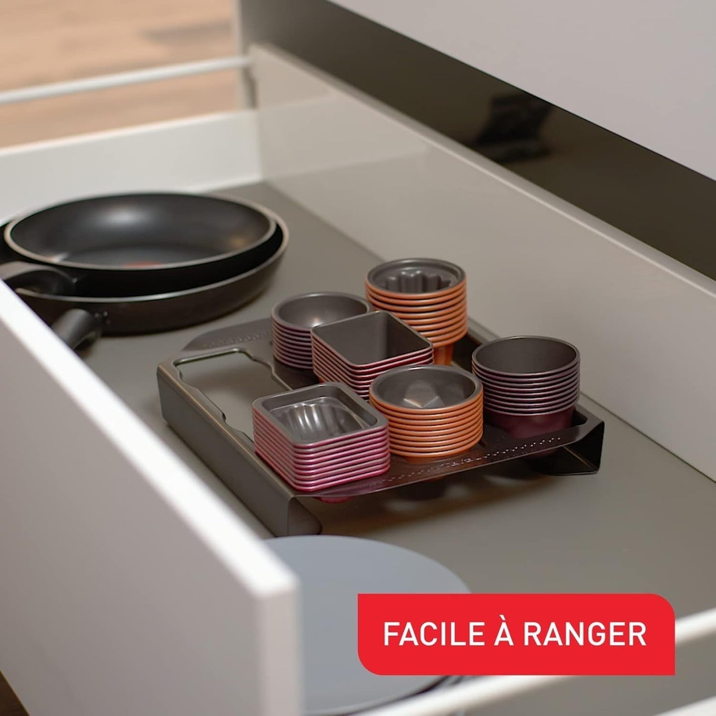 Tefal Creabake J3089304 3 Stück Brioche-Backform Antihaft-Beschichtung, Leicht Entnehmbar, Stapelbar, Einfache Austellung, Backform Vormen en bakplaten Naty Shop