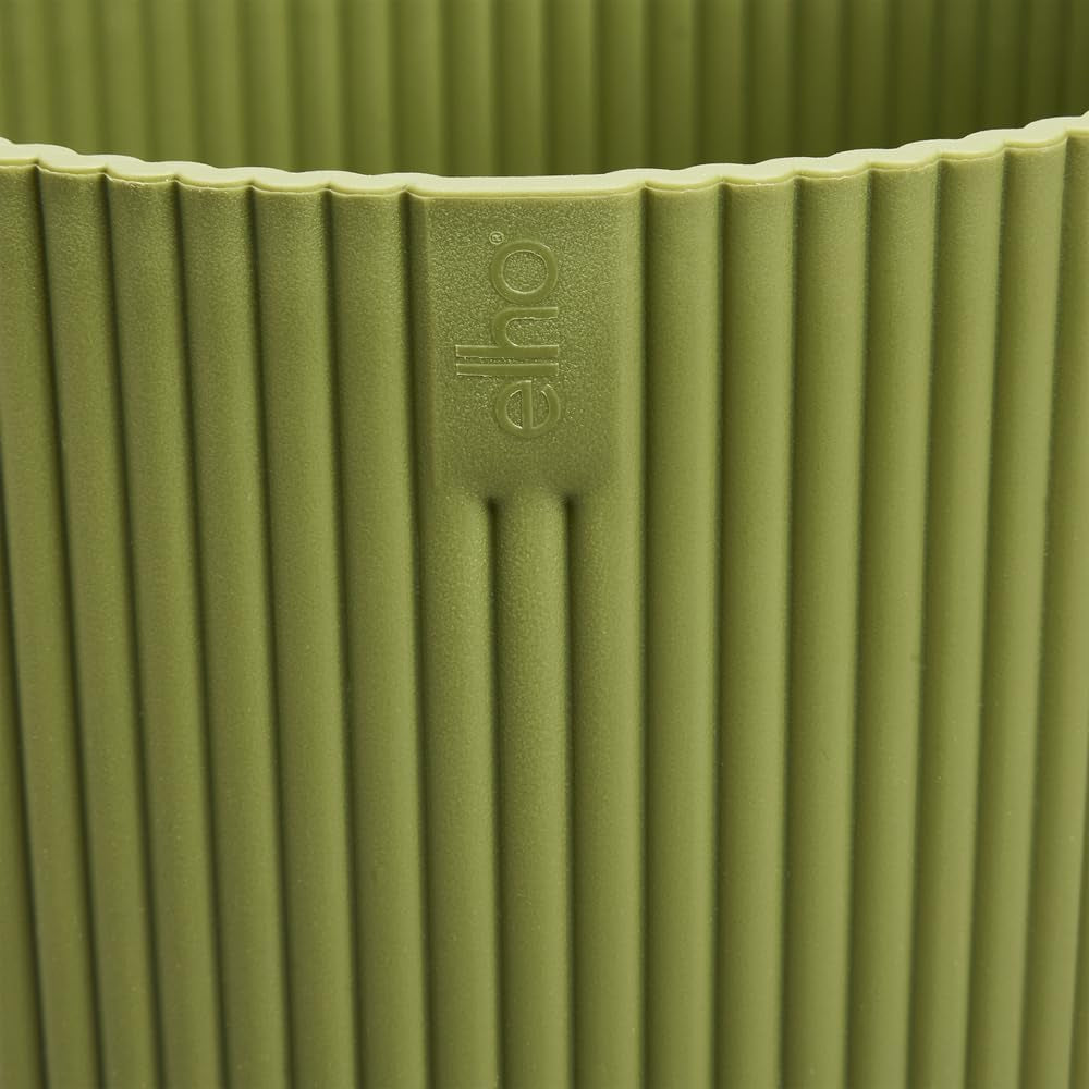 elho Vibes Fold Bowl 25 - Bloempotten voor binnen - 100% gerecycled plastic - Ø 24,9 x H 12,1 cm - Groen/Ferngrün