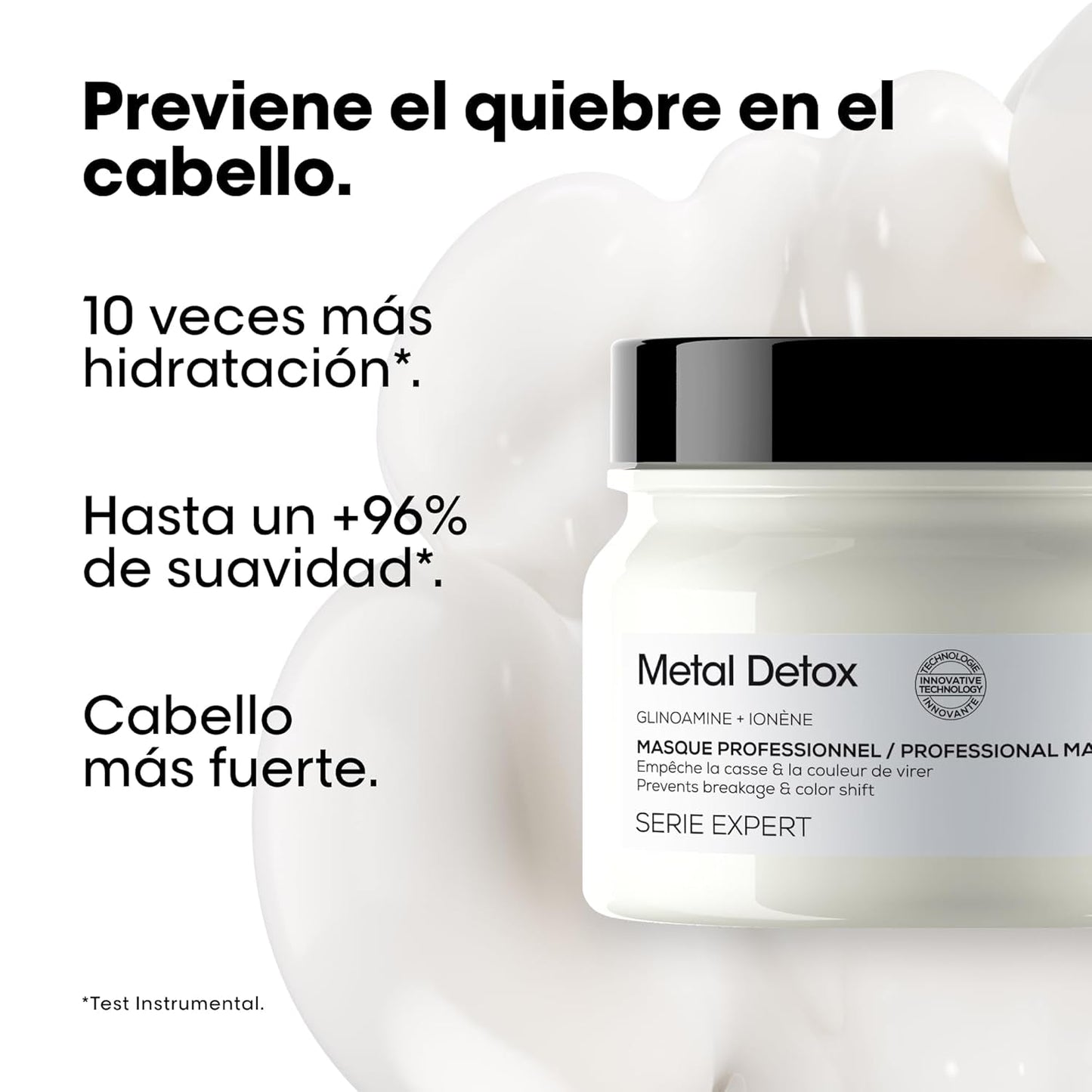 L'Oréal Professionnel Professioneel Herstructurerend masker voor alle haartypes, helpt schade te herstellen en de haarsterkte te herstellen, Absolut Repair Molecular, 150 ml Naty Shop Haarmasker