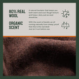 Woolly Mammoth Woolen Co. kampeerdeken, extra groot, merinowol, De perfecte outdooruitrusting voor bushcraft, kamperen, trekking, wandelen, survival of hutdeken. Bruin, 168 X 228 bedden en dekens Woolly Mammoth Woollen Company